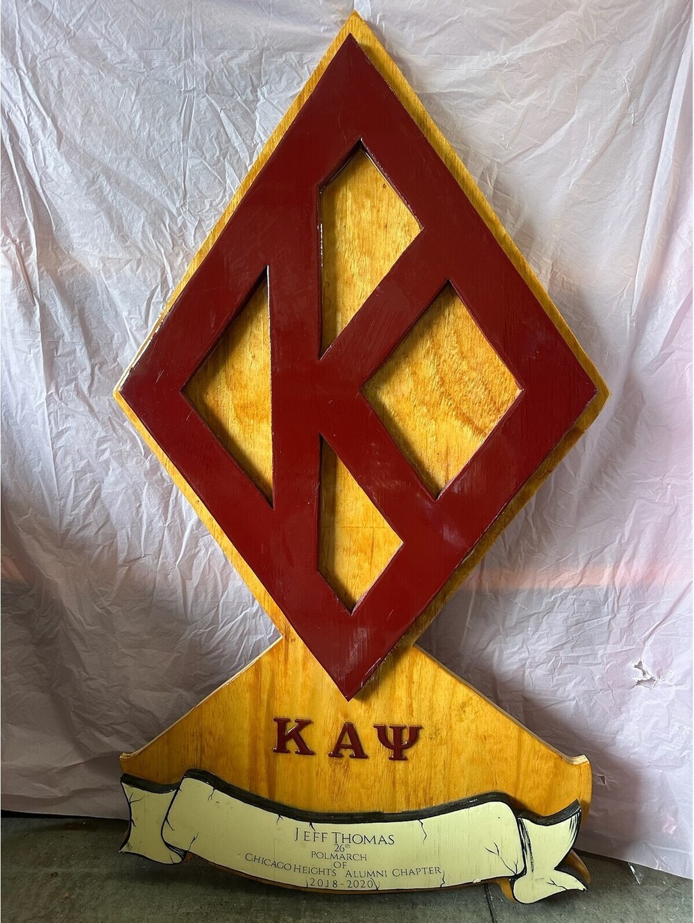 Kappa Alpha Psi Fraternity Custom Wooden Wall Plaque Jeff Thomas Chicago Heights